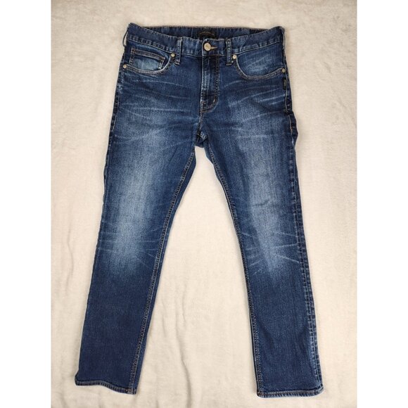 Silver Jeans Men's 31"x28" Konrad Slim Straight Medium Blue Stretch Denim Grunge - Picture 1 of 15